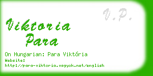 viktoria para business card